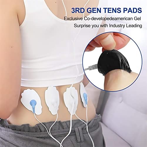 TENS/EMS Unit Replacement Pads NURSAL 20 Pack 3.5mm Snap Electrode Patches for Electrotherapy, Reusable Self-Adhesive Electrodes Pads, Compatible with Belifu, AVCOO, MEDVICE TENS (White) - Image 3