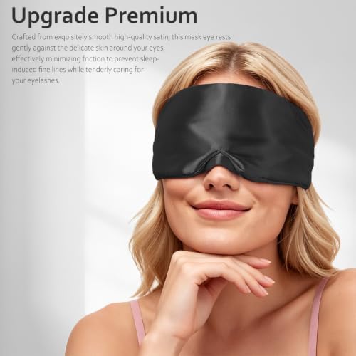Soft Sleep Mask, Blackout Eye Mask for Side Sleepers for Women Men - Image 2