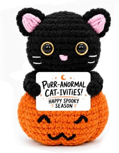 Funny Halloween Spooky Gift for Cat Lovers Black Cat Decor for Women Men by Unknown