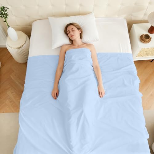Bulk Queen Flat Sheets Only, 6 Pack Quick Sort Top Bed Sheet, Color-Coded Label Threads, Wrinkle-Free Shrinkage Durable Microfiber Hotel Motel Airb&bs Essentials for Hosts (90"x102",Light Blue) - Image 7