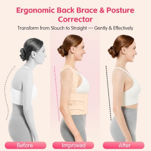 Posture Corrector for Women & Men, Adjustable Full Back Brace Support - Image 3