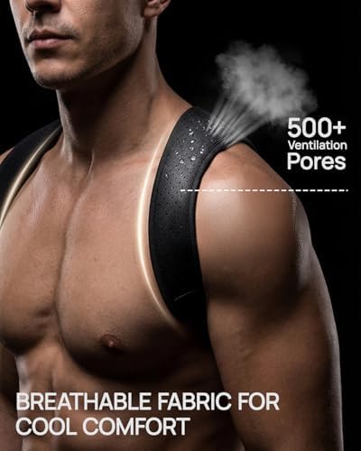 Gymgoer‘s Back Posture Corrector For Men With Reinforced Support Plate. High-Tension Posture Brace To Open Shoulders. Pro-Grade Back Straightener For Peak Gym Form - Image 5