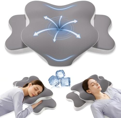 Ergonomic Cervical Memory Foam Pillow for Sleep Apnea Neck Support by Rioicy