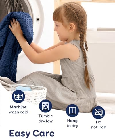 Kivik 5lbs Weighted Blanket, Cooling Soft Minky Dot Heavy Blankets, 36"x48" - Image 6