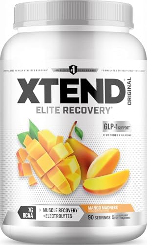 XTEND Original BCAA Powder Mango Madness | Sugar Free Post Workout Muscle Recovery Drink with Amino Acids | 7g BCAAs for Men & Women | 90 Servings by Xtend