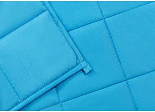 TONGDADA Kids Weighted Blanket | 40''x60'',10lbs | for Child Between 80-125 lbs | Premium Cotton Material with Glass Beads | Teal - Image 5