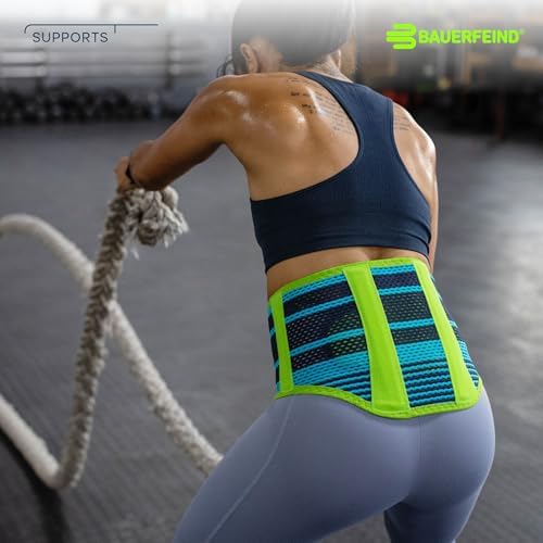 Bauerfeind Sports Back Support - Breathable Compression - Back Panel Features Anatomically Contoured Pad with Nubs for Massaging Effect - Air Knit Fabric Breathable, Durable, Washable - Image 4