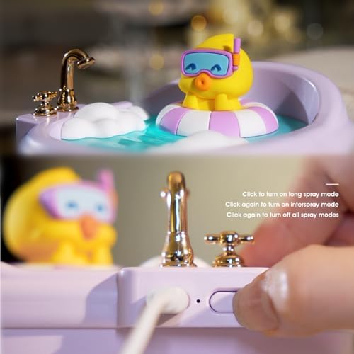 Small Mini Humidifier,Top Fill 340ml Portable Desktop Humidifier Diffuser with Cool Mist, 20db Quiet 7 LED Light Auto Shut off for Travel,Bedroom,Plants,Home,Office,Nursery,Women (Purple) - Image 5
