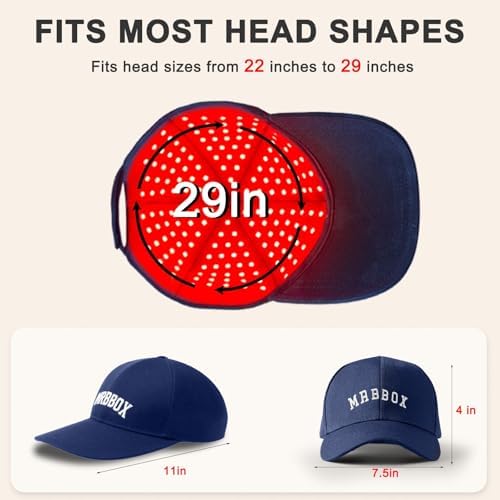 Red Light Therapy for Hair Growth for Men & Women,Red Light Hair Growth Cap,Full-Scalp Coverage,At-Home Scalp Care, Father‘s Day Gift Idea,Blue Cap - Image 6
