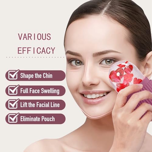XHJRI Ice Face Roller Massager,Ice Cube Roller for Face, Eyes and Neck Naturally Conditioning and Skin Care,De-Puff Eye Bags,Reduce Migraine Pain,Reusable Massage Silicone Ice Mold (Rose) - Image 6