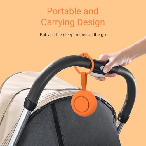 Portable Baby Sound Machine & Essentials for Babies & Kids-Orange - Image 5