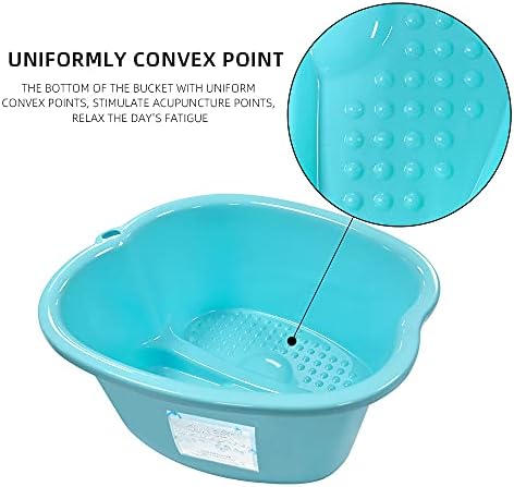 Ownest Extra Large Foot Bath Basin, Health Foot Soaking Bath Basin for Soaking Feet & Peducure, Home SPA Massager Tub, SPA Tool for Women and Men, Light Blue, 1 Count - Image 3