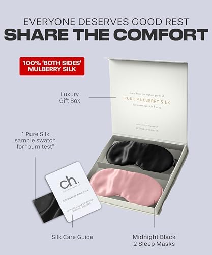 Silk Sleep Mask for Women and Men - Silk Eye Mask for Sleeping, Blindfold, Eye Covers, Pack of 2 - Image 4