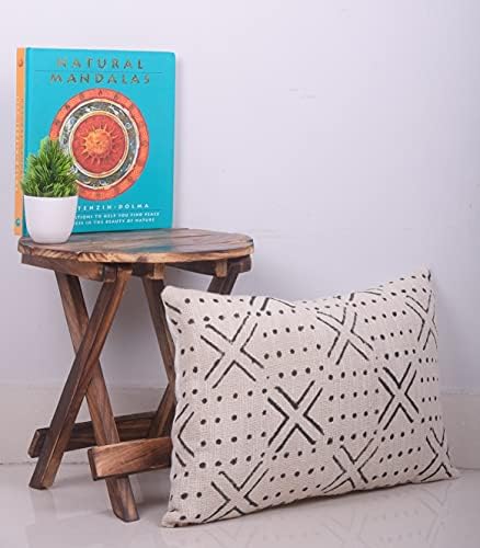 Trade Star Authentic Body Pillowcase Pure Cotton Case 100% Cotton Throw Decorative Cushion Covers Handloomed Oblong Pillow Cover Indian Decorations for Sofa Couch (Ivory NOVA 12X18 INCHES) - Image 3