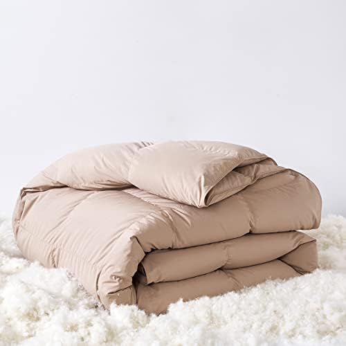 SNOWMAN Premium Down Comforter Queen Size, Khaki Duvet Insert All Season - Image 6