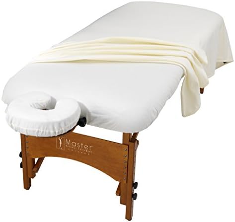 Master Massage 3-Piece Flannel Sheet Set, Off White - Image 3