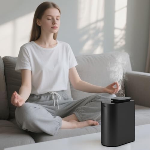 Waterless Essential Oil Diffuser，4000 mAh Large Battery, max 120ml Capacity, Suitable for Hotels, Large Rooms, Offices, bedrooms，Aluminum Alloy Desktop Scent Diffuser (Black) - Image 4