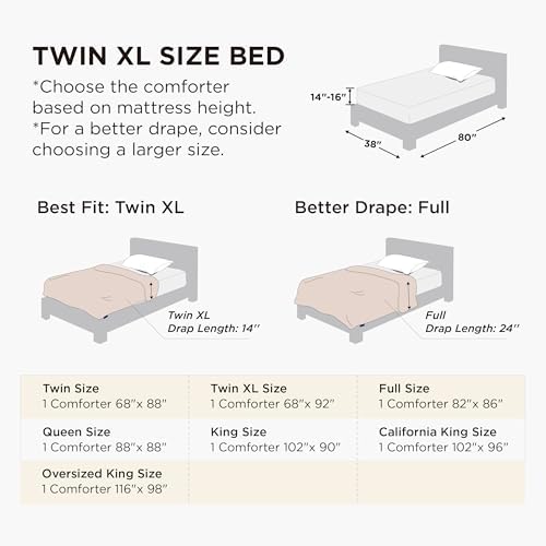 Bedsure Twin XL Comforter Duvet Insert, All Season Bed Comforter, Quilted Down Alternative Duvet, Box Stitched Comforters with Corner Tabs, Machine Washable, 68 x 92 Inches (Pink/Grey) - Image 2