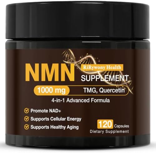 NMN Supplement 1000mg Total Active Complex – 4-in-1 NAD Supplement by RiRywonyHealth