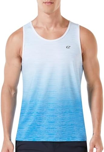 EZRUN Men's Quick Dry Workout Tank Top UPF 50+ Sweat-Wicking Gym Shirt by EZRUNSPORT