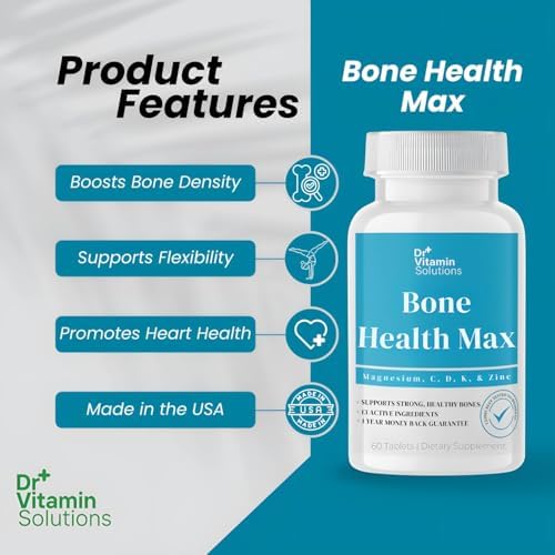 Bone Health Max - Advanced Calcium & Magnesium Supplement with Vitamin D3, Bromelain & Ipriflavone - 60 Tablets for Stronger Bones & Joint Support - Image 4