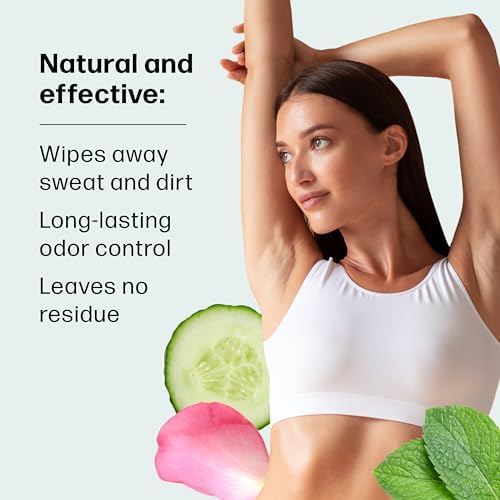 Dew Well Deodorant Wipes - On-the-Go Travel Deodorant - Fresh Mint, Rose & Cucumber Scents Body Wipes for Women - Aluminum, Paraben & Sulfate Free Mini Toiletries - 50 Count, Mint/Rose/Cucumber - Image 4