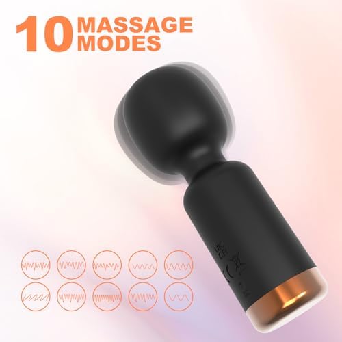 Mini Handheld Massager, Black, Silicone - Image 2