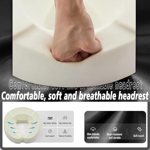 Massage Headrest for Bed, Universal Home Mattress Top Massage Kit, Adjustable Height, Head Holder Face Cradle Face Down Pillow, Home SPA Salon Face Cushion Support Bracket (Black) - Image 6