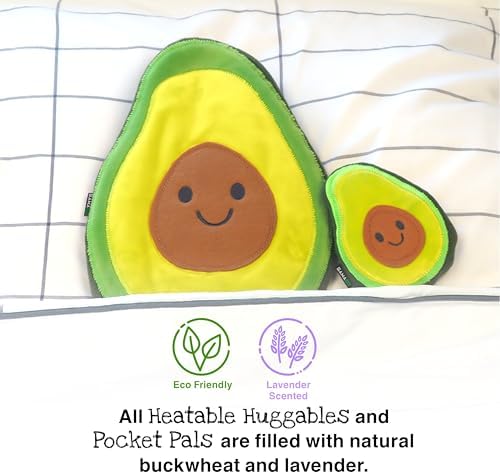 GAMAGO Eco-Friendly Heatable Huggable Avocado 11 Inch - Microwave Heating Pad Plush, Freezable Stuffed Animal, Lavender Gift for Kids and Adults - Image 4