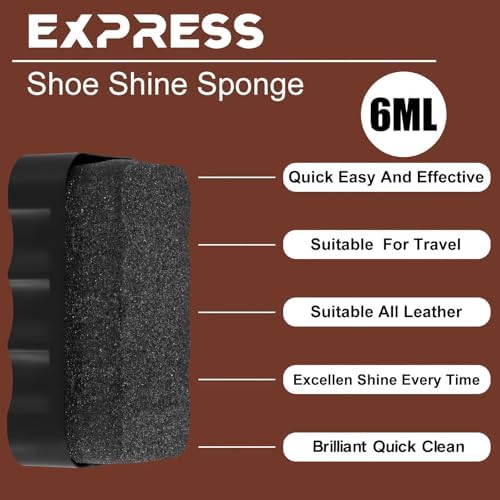 Loopeer 12Pcs Shoe Shine Sponge, Instant Leather Care - Image 3