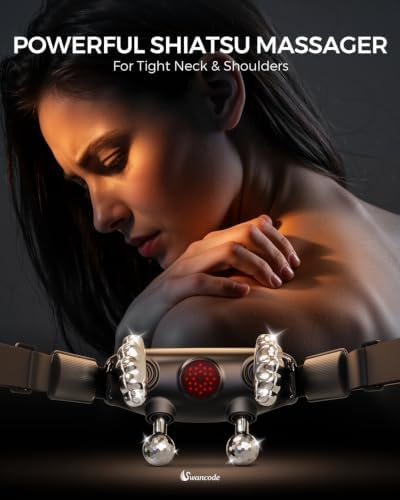 Upgraded Neck Massager for Pain Relief Deep Tissue, Cordless Neck and Shoulder Massager with Heat, 5 Modes Deep Tissue Kneading, Portable Shiatsu Massager for Back Leg Muscles, Home Office Travel Use - Image 2