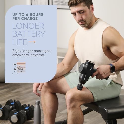 LifePro Sonic Massage Gun Percussion Muscle Massager, 8 Heads & 5 Speeds - Image 4