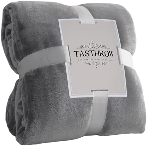 TASTHROW Lightgrey Throw Blanket 50x60 Inches by TASTHROW