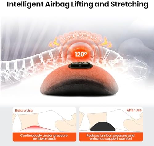 3 in 1 Rechargeable Back Massager, Triple Fusion Back Massager with Heat, Vibration and Traction for Sciatica Pain Relief, Deep Tissue Relaxation Massage for Home, Office, Bed, Sofa, and Car Use - Image 3