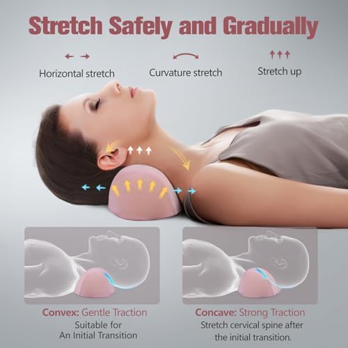 COMFYTHERA Small Neck Stretcher Pillow for Pain Relief, Soft Cervical Traction Device Neck Mild Support Pillow Memory Foam Cervical Neck Orthopedic Pillow for Tension Muscle Relax Relief (Pink) - Image 5
