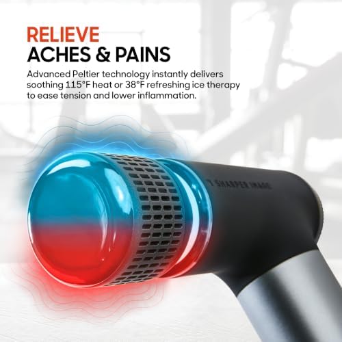 Sharper Image Powerboost Compact Heat & Cold Therapy Percussion Massage Gun - Image 5