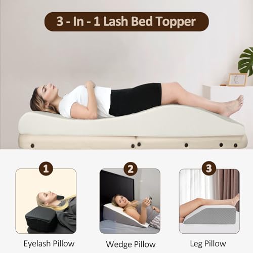 Ergonomic Lash Bed Topper, Esthetician Curvy Massage Table Pad, 70.8"x28" - Image 3