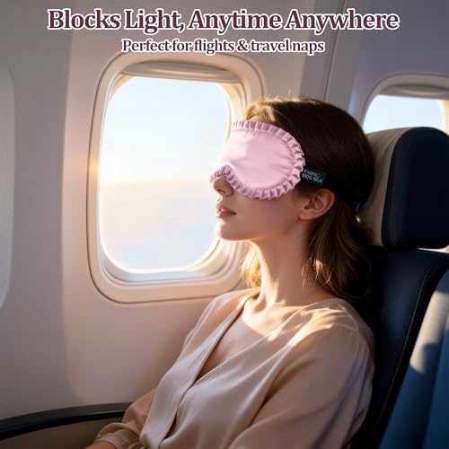 Silk Sleep Mask for Women, 100% Mulberry Silk Eye Mask for Sleeping - Image 6