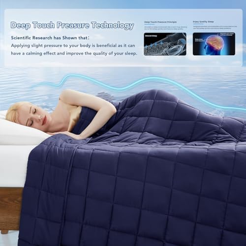 Topcee Weighted Blanket for Adults (25 lbs, 60" x 80") Queen Size Soft Cooling Heavy Blanket Sleeping, Apply to 240-260 lbs Body, Thick Breathable Blanket with Glass Bead, Easy Care - Image 3