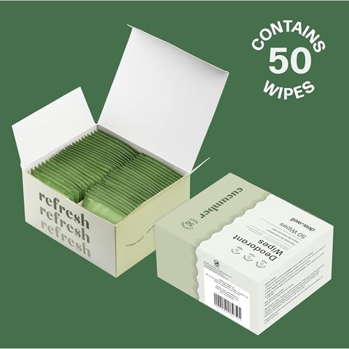 Dew Well Deodorant Wipes - Individually Wrapped Travel Wipes - On-the-Go Travel Toiletries - Natural Deodorant Formula - 50 Count, Pack of 1, Cucumber - Image 6