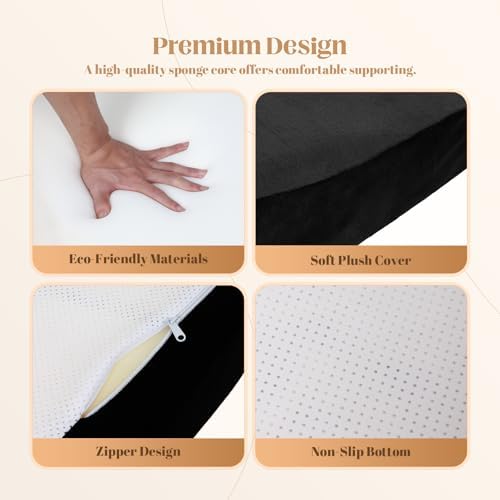 FAHKNS Lash Bed Topper, Ergonomic Lash Bed Foam Topper, High Density Foam Massage Table Pad, Curvy Esthetician, Washable Massage Table Padding Cushion for Beauty Salon, 70.8in×23.6in, Black - Image 5