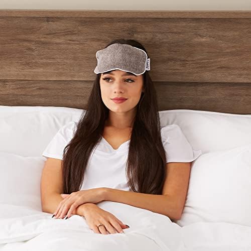 Bucky Hot & Cold Therapy Spa Collection Chenille Eye Mask, 8.5x4", Gray - Image 4