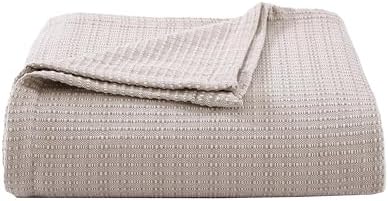 Tommy Bahama - Twin Blanket, Naturally Soft & Breathable Bedding for Couch or Bed, Lightweight for Year Round Comfort (Woven Textured Natural Brown) by Unknown