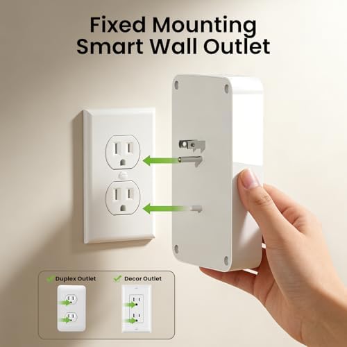 GHome Smart Plug Outlet Extender, USB Wall Charger with 3 Individual Smart Outlets and 3 Smart USB Ports, Works with Alexa Google Home, WiFi Power Strip for APP Control,15A/1800W - Image 5