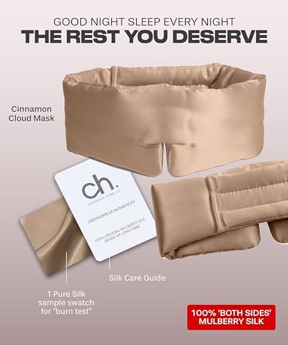 SUNDAYSILKS™ | Adjustable Silk Sleep Mask for Side Sleeper | Cloud-Like Comfort, Weighted for Deep Sleep | Soft Sleep Face Mask for Women & Men, Full Blackout, Cooling Silk Eye Mask for Sleeping - Image 5
