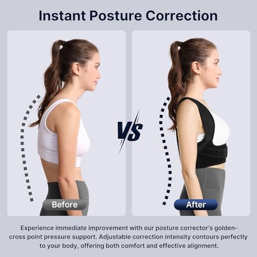 Fit Geno Posture Corrector for Women Lite, Upper Back Brace for Slouching - Image 2