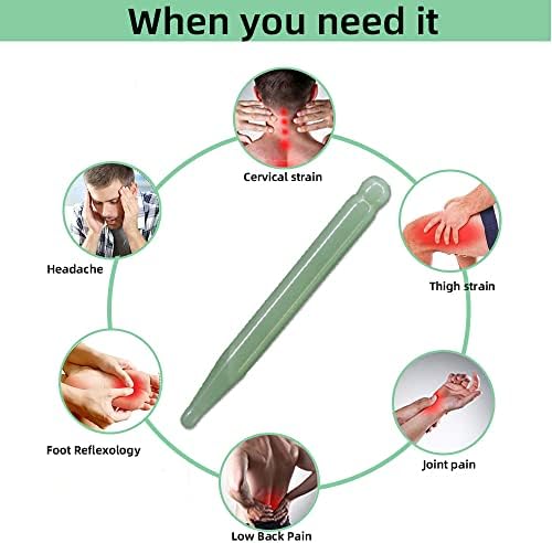 Jade Acupuncture Pen Deep Tissue Gua Sha Massage Tools Natural Facial Tool Manual Acupuncture Massage Pen for Full Body - Image 4