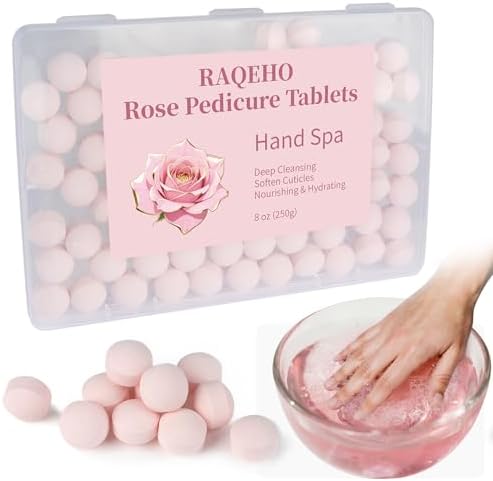 Manicure Spa Balls 8oz - Moisturizing Nail Soaking Tablets, Rose by Unknown