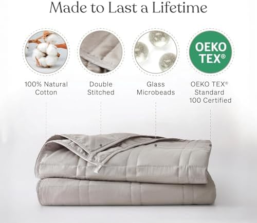 Baloo Weighted Blanket for Adults 20 lb Full/Queen (Silver Sage, 60"x80") - Image 4