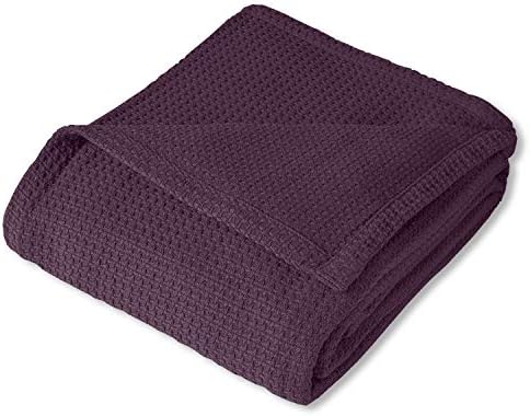 100% Fine Cotton Blanket Luxurious Weave Stylish Design Soft and Comfortable All Season Warmth, Full/Queen, Purple (Pack of 6) - Image 2